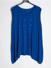 Oversize top med bling bling på front - Ingen returret - ITNOV24